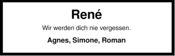Traueranzeige von René Alexander Caeiro Nogueria von ALLGEMEINE ZEITUNG UELZEN
