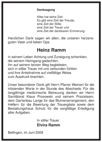 Traueranzeige von Heinz Ramm von ALLGEMEINE ZEITUNG UELZEN