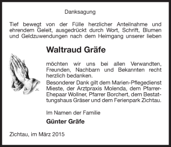 Traueranzeige von Waltraud Gräfe von Uelzen