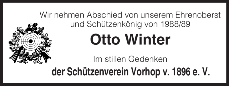  Traueranzeige für Otto Winter vom 31.03.2012 aus ALLGEMEINE ZEITUNG UELZEN