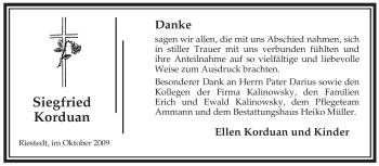 Traueranzeige von Siegfried Korduan von ALLGEMEINE ZEITUNG UELZEN