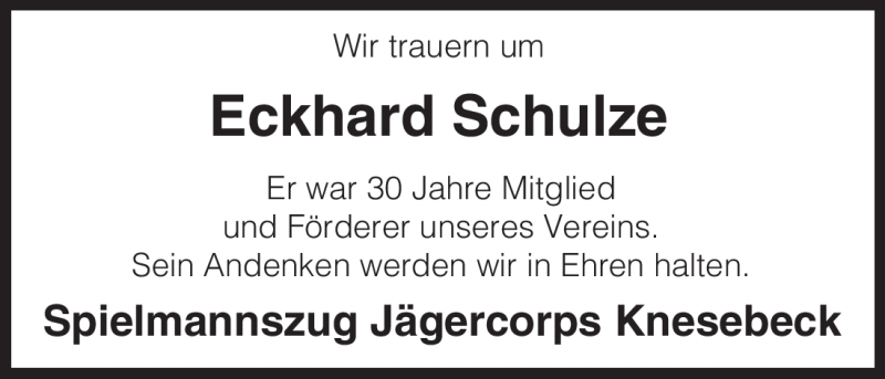  Traueranzeige für Eckhard Schulze vom 18.02.2011 aus ALLGEMEINE ZEITUNG UELZEN
