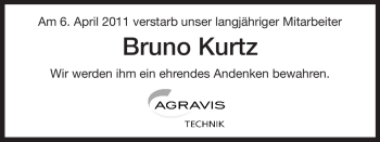 Traueranzeige von Bruno Kurtz von ALLGEMEINE ZEITUNG UELZEN