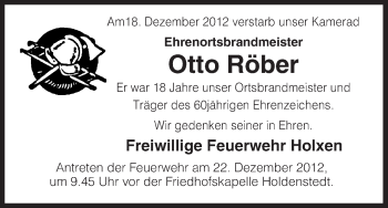 Traueranzeige von Otto Röber von Uelzen