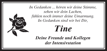 Traueranzeige von Christine Schulz von Uelzen