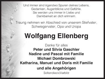 Traueranzeige von Wolfgang Ellenberg von Uelzen