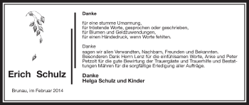 Traueranzeige von Erich Schulz von Uelzen
