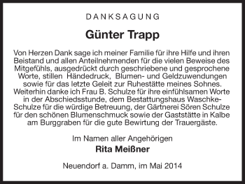 Traueranzeige von Günter Trapp von Uelzen