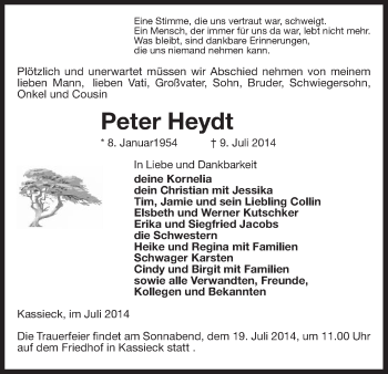 Traueranzeige von Peter Heydt von Uelzen