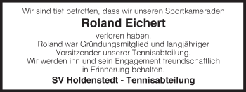 Traueranzeige von Roland Eichert von Uelzen