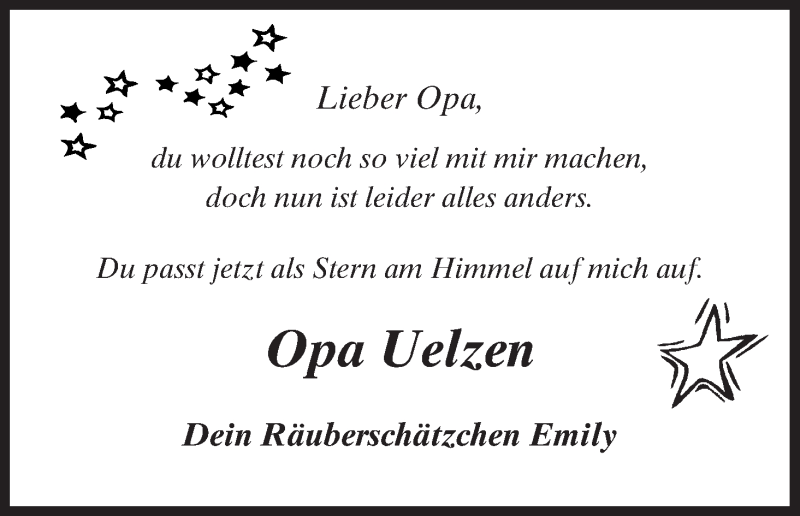  Traueranzeige für Friedhelm Schulz vom 27.09.2014 aus Uelzen
