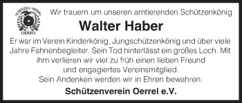 Traueranzeige von Walter Haber von Uelzen