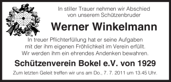 Traueranzeige von Werner Winkelmann von ALLGEMEINE ZEITUNG UELZEN