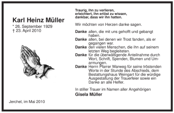 Traueranzeige von Karl Heinz Müller von ALLGEMEINE ZEITUNG UELZEN