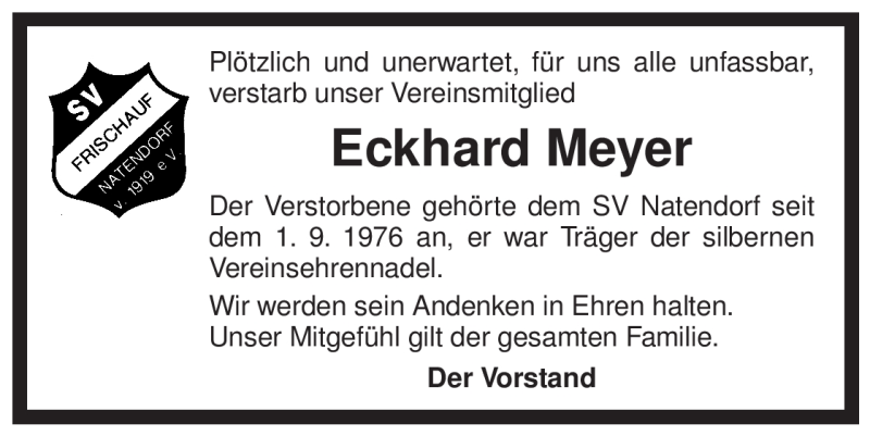  Traueranzeige für Eckhard Meyer vom 31.03.2009 aus ALLGEMEINE ZEITUNG UELZEN