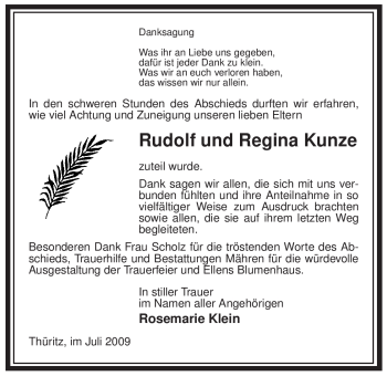 Traueranzeige von Rudolf Kunze von ALLGEMEINE ZEITUNG UELZEN