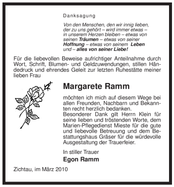 Traueranzeige von Margarete Ramm von ALLGEMEINE ZEITUNG UELZEN