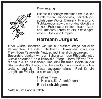 Traueranzeige von Hermann Jürgens von ALLGEMEINE ZEITUNG UELZEN