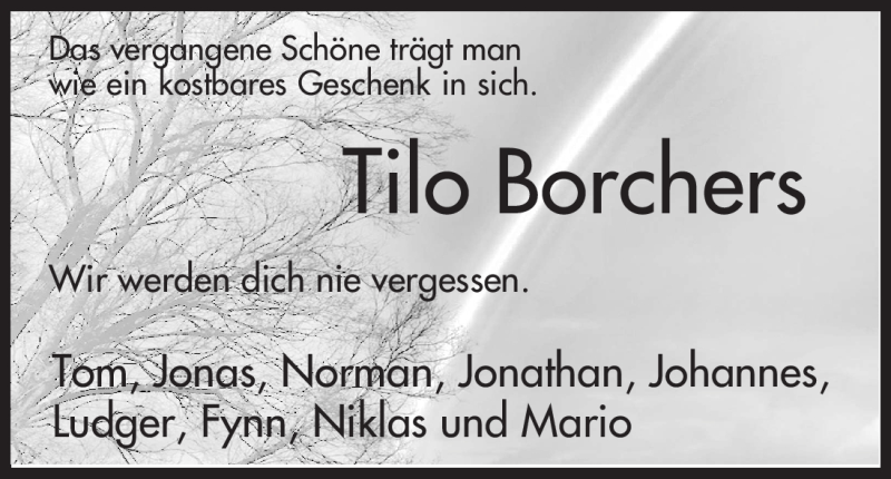  Traueranzeige für Tilo Borchers vom 20.12.2010 aus ALLGEMEINE ZEITUNG UELZEN
