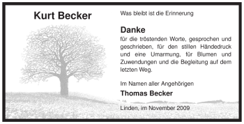 Traueranzeige von Kurt Becker von ALLGEMEINE ZEITUNG UELZEN