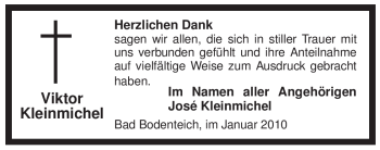 Traueranzeige von Viktor Kleinmichel von ALLGEMEINE ZEITUNG UELZEN