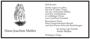 Traueranzeige von Hans-Joachim Müller von ALLGEMEINE ZEITUNG UELZEN