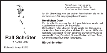 Traueranzeige von Ralf Schröter von ALLGEMEINE ZEITUNG UELZEN