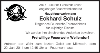 Traueranzeige von Eckhard Schulz von ALLGEMEINE ZEITUNG UELZEN