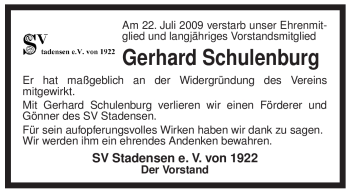 Traueranzeige von Gerhard Schulenburg von ALLGEMEINE ZEITUNG UELZEN