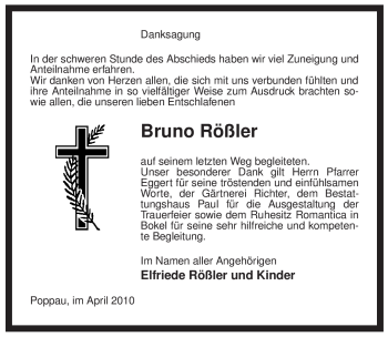 Traueranzeige von Bruno Rößler von ALLGEMEINE ZEITUNG UELZEN