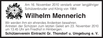 Traueranzeige von Wilhelm Mennerich von ALLGEMEINE ZEITUNG UELZEN