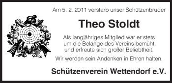 Traueranzeige von Theo Stoldt von ALLGEMEINE ZEITUNG UELZEN