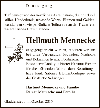 Traueranzeige von Hellmuth Mennecke von Uelzen