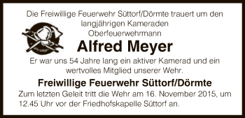 Traueranzeige von Alfred Meyer von Uelzen