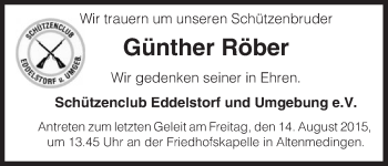 Traueranzeige von Günther Röber von Uelzen