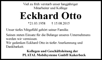 Traueranzeige von Eckhard Otto von Uelzen