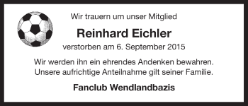 Traueranzeige von Reinhard Eichler von Uelzen