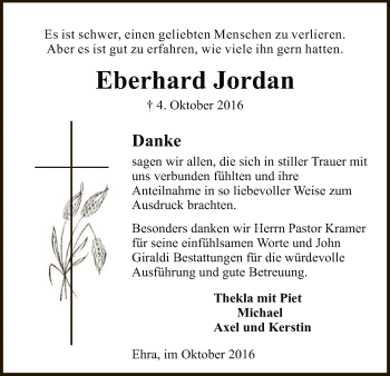 Traueranzeige von Eberhard Jordan von Uelzen