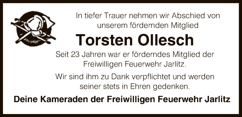  Traueranzeige für Torsten Ollesch vom 24.02.2016 aus Uelzen