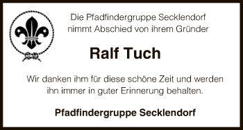 Traueranzeige von Ralf Tuch von Uelzen