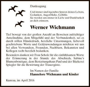 Traueranzeige von Werner Wichmann von Uelzen