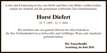 Traueranzeige von Horst Diefert von Uelzen