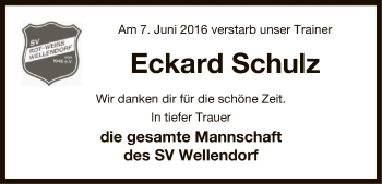 Traueranzeige von Eckard Schulz von Uelzen