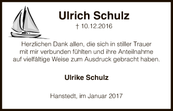 Traueranzeige von Ulrich Schulz von Uelzen