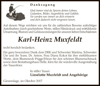 Traueranzeige von Karl-Heinz Muxfeldt von Uelzen