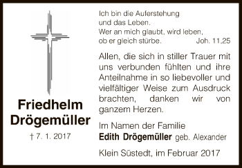 Traueranzeige von Friedhelm Drögemüller von Uelzen