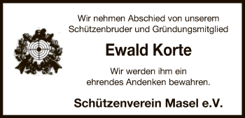 Traueranzeige von Ewald Korte von Uelzen