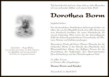 Traueranzeige von Dorothea Borm von Uelzen