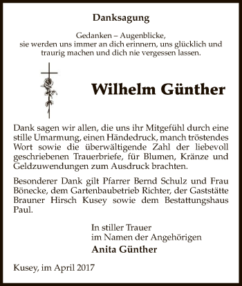 Traueranzeige von Wilhelm Günther von Uelzen