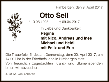 Traueranzeige von Otto Seil von Uelzen